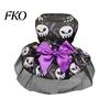 Sleeveless Dog Dress Halloween Tulle with Bow, Skull Print Pet Outfit, Daily Wear Costume Girl Party for Small Dogs Cats Lightweight Clothes