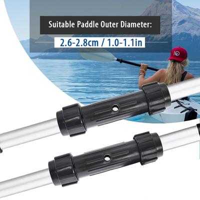 Connettore per paddle da 2 pezzi Giunto avvitato nero adatto per kayak canoa Stand Up Paddle