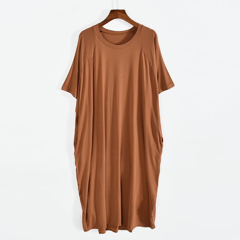 Summer Night Dress Women Short Sleeve Modal Cotton Nightshirt Female Loose Long Nightgowns Summer Women's Home Clothes