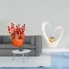 Artificial Year Flower Bonsai And Heart Sculpture Minimalist Modern Statue for Desk Shelf Porch
