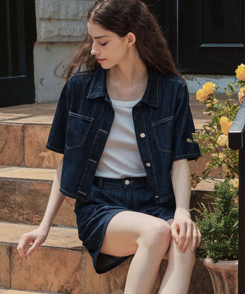 ZEROSTREET Summer Denim Short Sleeve Shirt / Indigo