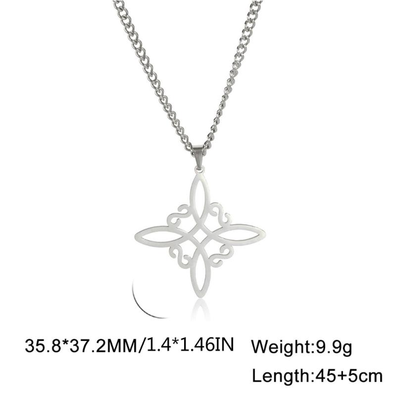 Fashion Celtic-Knot Pendant Necklace Witches-Knot Choker Chain Triquetra-Trinity Charm Clavicle Chain Jewelry Ornament