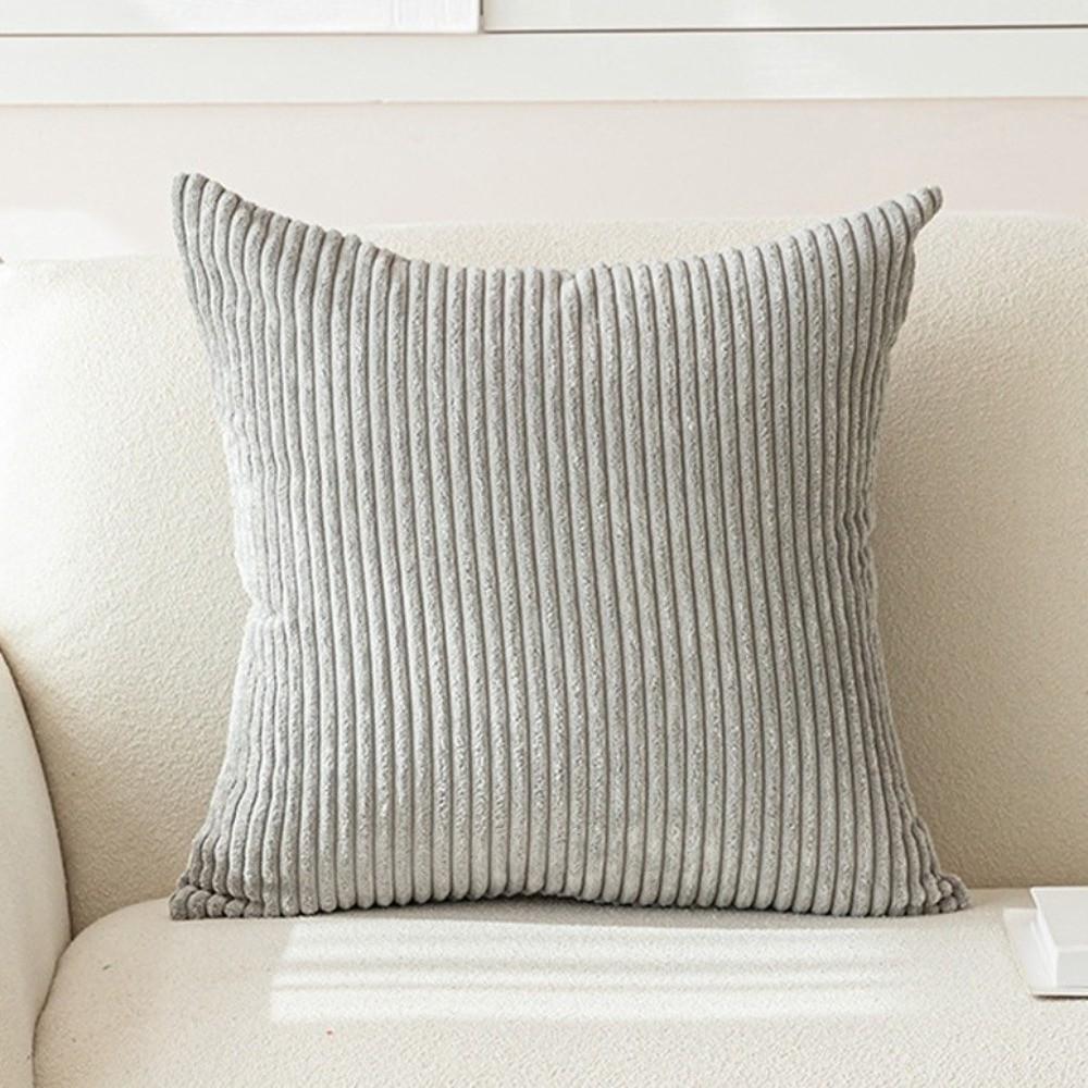 Supersoft Corduroy Cushion Cover Solid Color Detachable Decorative Pillowslip Striped 50*50 CM Throw Pillow Covers Home Decor