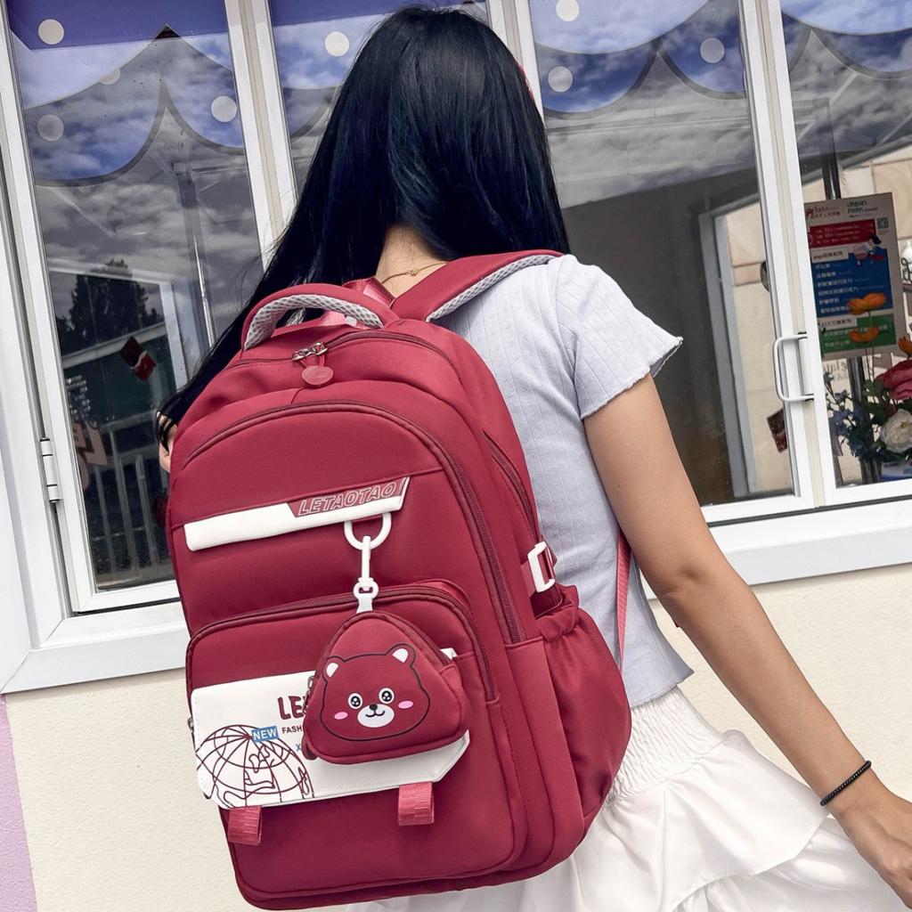 New student schoolbag Japanese trendy cool college student fashion backpack junior high school large capacity female high school backpack