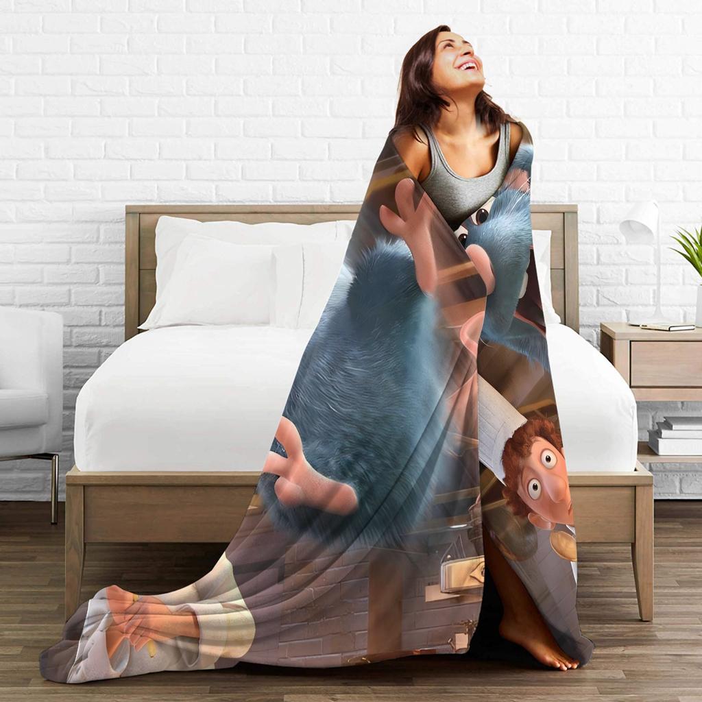 Coperte Peluche Carine Ratatouille per Bambine e Bambini Plaid in Flanella per Divano Sedia Copriletto Super Caldo Qualità Personalizzata