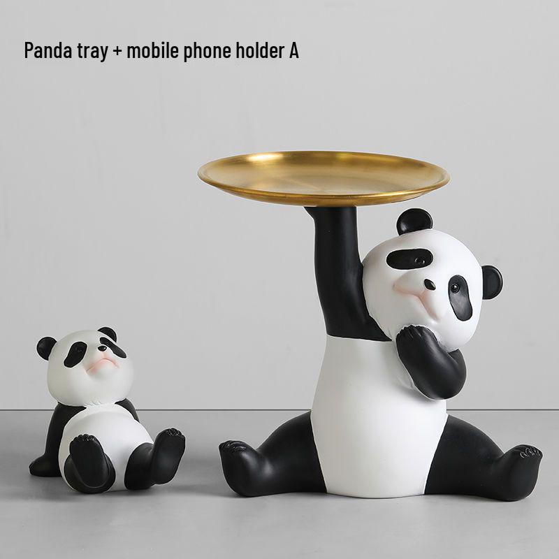 Kreativ Panda Tissuebox & Förvaringsorganisatör för Vardagsrum eller Matbord