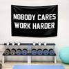 A Nadie Le Importa Trabaja Más Tapiz Motivacional de Gimnasio Inspira Tu Entrenamiento Con Esta Bandera Decoración Fitness Para Gimnasio Dormitorio Universitario Decoración