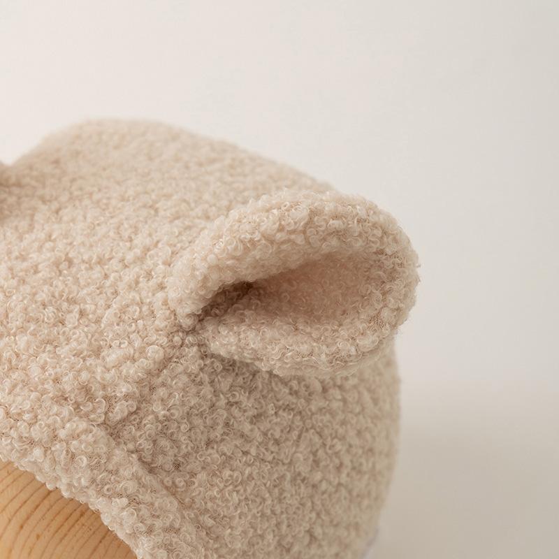 Baby Winter Hat Cartoon Ears Newborn Infant Lamb Fleece Ear Protection Bonnet Beanie Outdoor Windproof Toddler Warm Earflap Cap