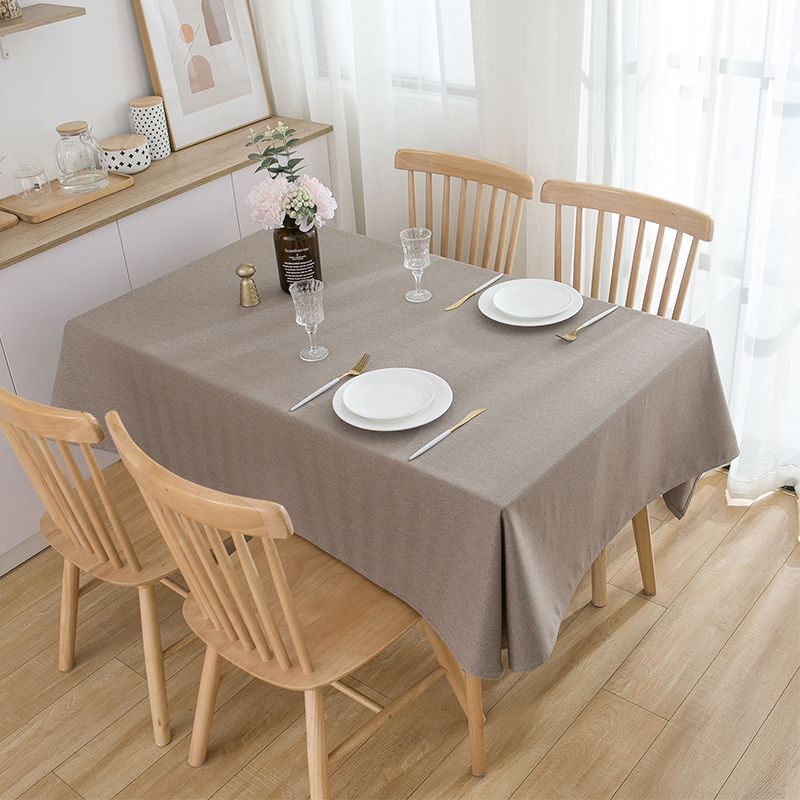 

Pure Color Tablecloth Cotton Linen Fabric Conference Table Cover Towel Tablecloth Linen Modern Cover Cloth Table Cloth Minimalist Plain Cloth Light Brown 90*90cm