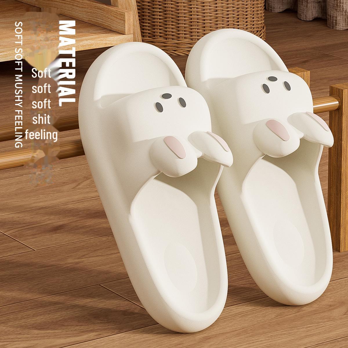 Женские милые мультяшные нескользящие тапочки для ванной Летние сандалии для дома и улицы с мягкой подошвой 40-41 1189₽
