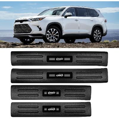 BIBLOZ ABS Material Door Sill Protector Compatible With Toyota Grand Highlander (Include Hybrid) LE/XLE/Limited/Platinum Accessories 2024-2025 2026