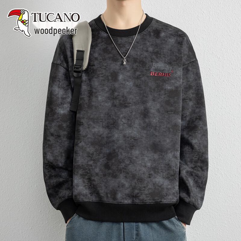 TUCANO Men s Washed Gradient Tie-Dye Long Sleeve T-Shirt L