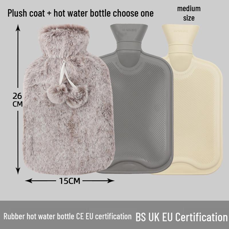 Explosion-Proof Hot Water Bottle: Rubber Design for Stomach and Feet, Long-Lasting Warmth