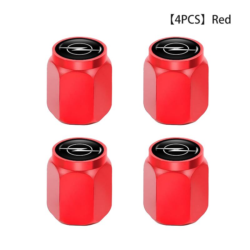 4PCS Car Wheel Air Stem Cover Tire Valve Leak Proof Caps Auto Accessories For Vauxhall Corsa VXR Crossland Combo Life Astra