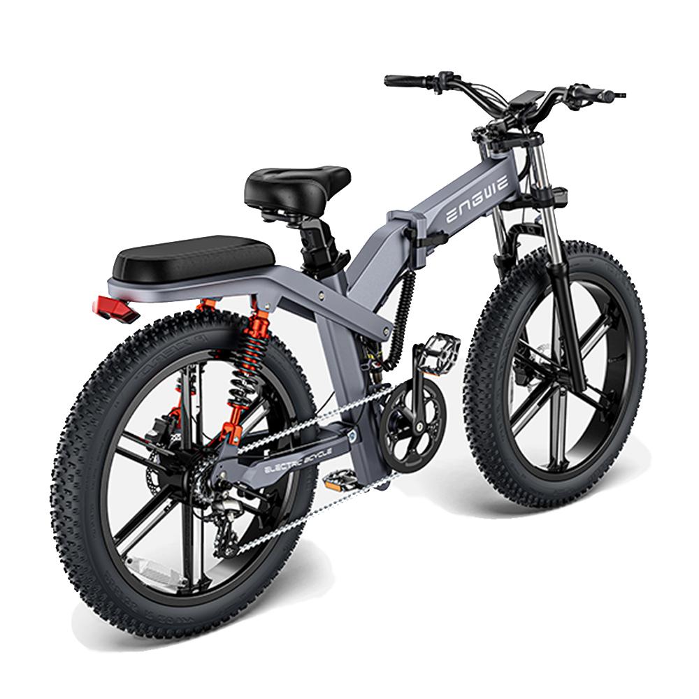 Engwe X26 1000W Foldable Eleactric Bike 48V29.2Ah Long Range Pedelec, Hydraulic Disc Brakes, 26×4.0 Snow Tire for City Commuter & Outdoor Adventure