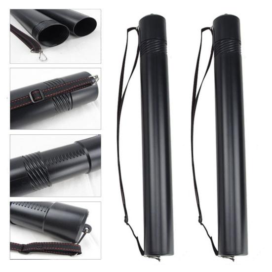 Extendable Poster Tube Painting Storage Case Expands from 19.7" To 35.4" Poster Carrier with Lid Adjustable Shoulder Strap