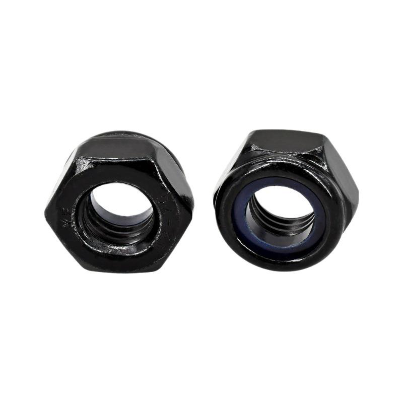 Black Anti-Loosening Locking Hex Nut (M2-M14) - 304 Stainless Steel