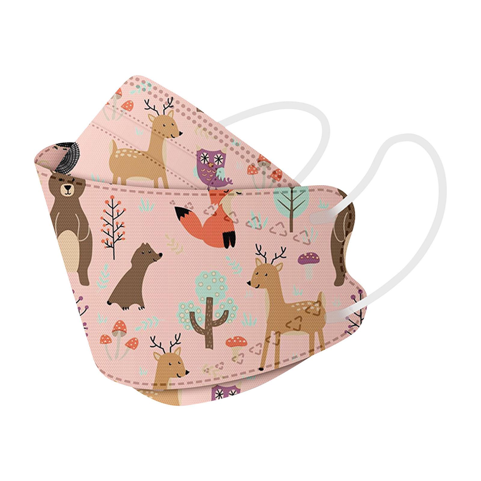 

Детская одноразовая маска из спанлейса с принтом, 10 шт. L разноцветный