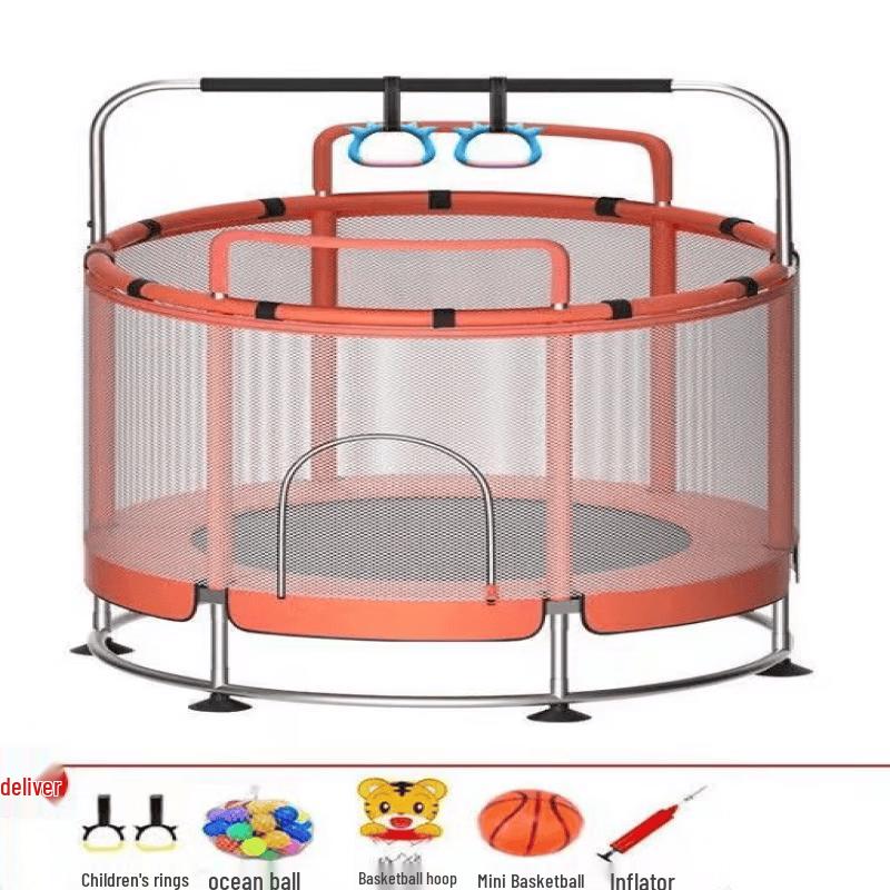 

Children s Foldable Trampoline with Handrail