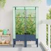 Vidaxl Raised Planter with Greenhouse, Rattan Look, 80X40X140 Cm