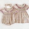 New Summer Korean Style Floral Baby Romper - Lace Princess Dress for Girls