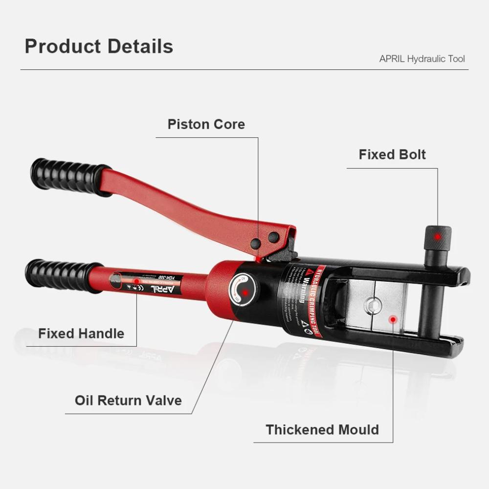Hydraulic Crimping Tool  Crimping Range 10-300mm² Copper and Aluminum Terminal Compression Tool Wire Rope Crimper