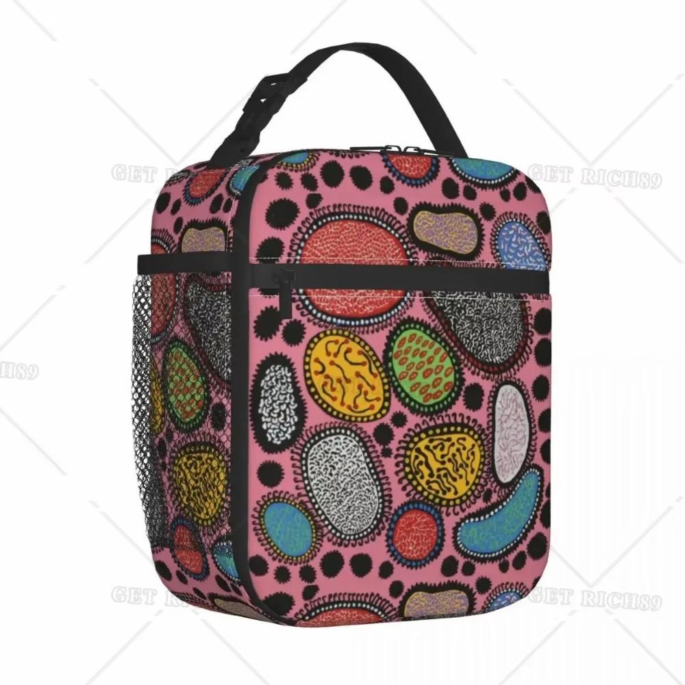 Colorful Painting Green Insulated Lunch Bag - Reusable Portable Lunch Box - Large Capacity Lunch Tote for Women Men Outdoors