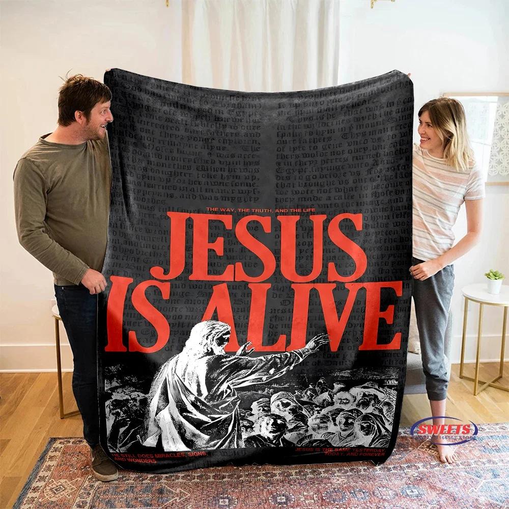 NO Merciful Jesus Christian Art Blanket  Sizes Flannel Throw Soft Quilt for Bed Sofa Four Seasons Cozy Cover