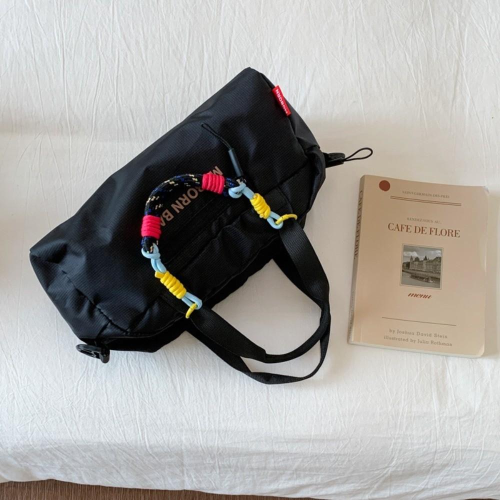 

Повседневная нейлоновая сумка кроссбоди большой вместимости женские сумки модная легкая сумка для боулинга унисекс чёрный