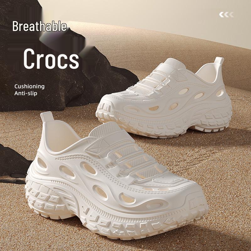 Spring/Summer Couple's One-Piece EVA Shoes: Comfortable, Casual, Puff Design, Non-Slip Sole.