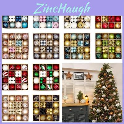 Stunning 44 Piece Colorful Christmas Ball Set In Unique Shapes For Festive Decor