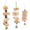Lurrose Set of Hanging Bird Parakeet Foraging Parrot Cage Wooden Training Toys 3-Piece Toys, Playground, Accessories,
