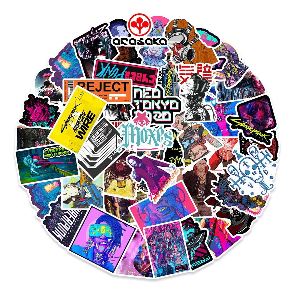 50 Games Doodle Stickers Car Suitcase Motorcycle Helmet Refrigerator Water Cup Decoration Stickers