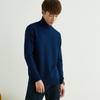 Korean Style High Neck Loose Fit Plus Size Men's Knitted Sweater - Non-Wool, Solid Color, Autumn/Winter