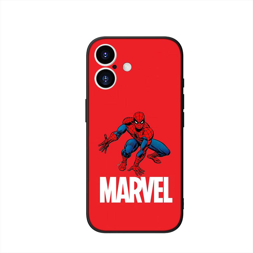 

Phone Cover for Apple iPhone 17 16 11 Pro XS Max 16E 6 7 8 Plus SE 2022 X XR 6S Air Case Marvel Logo Spider Man Spiderman Casing iPhone17 Pro