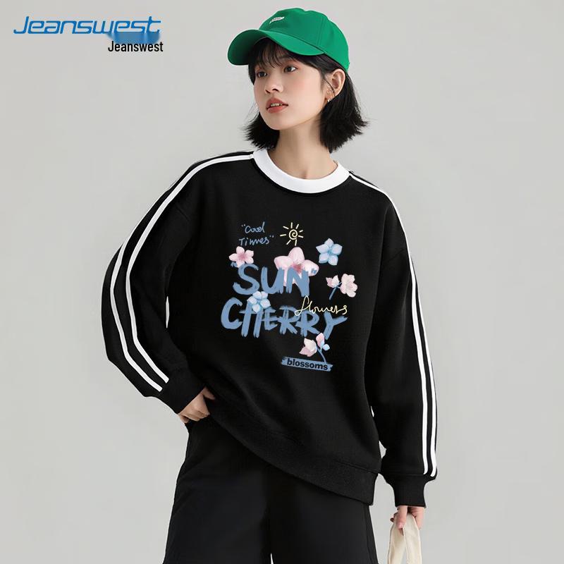 JEANSWEST Unisex Sunny Cherry Blossom Rundhals-Sweatshirt