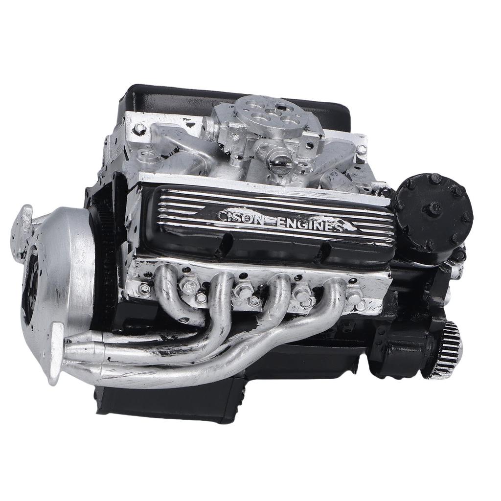 V8 Engine Building Resin V8 Car Engine Model Desktop Display Ornament Home Decoration for Teens Adults