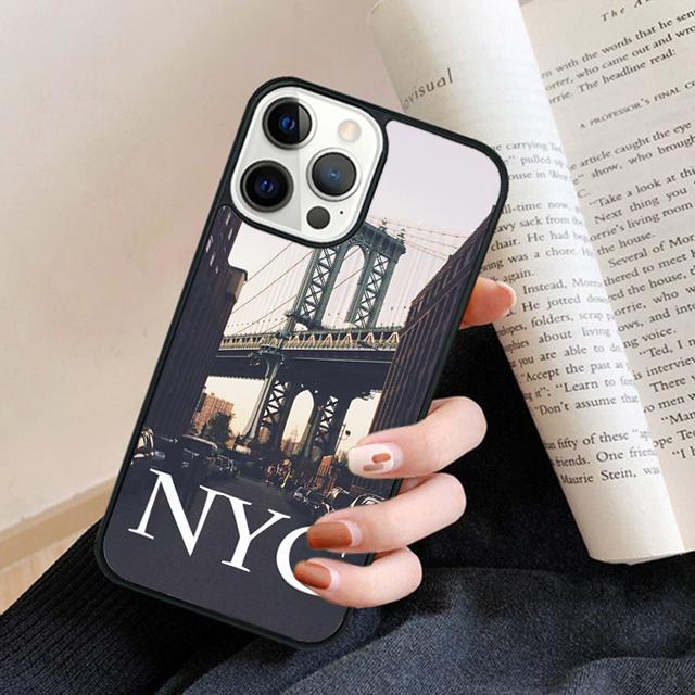 Dark Night New York City Phone Case Back Cover for iPhone 17 Air 16 15 14 13 11 12 Pro Max Plus Fundas Coque