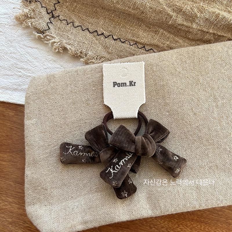 

Корейская бархатная резинка для волос с бантом: Милая и универсальная эластичная заколка для маленьких девочек