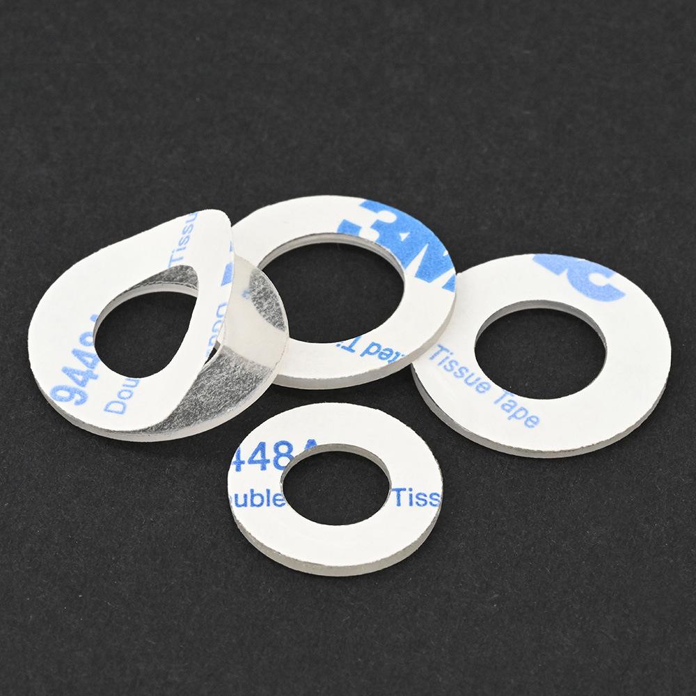 Yigu Transparent PVC Adhesive Flat Washer - Plastic Round Ring M2M3M5, Single-Sided Adhesive Screw Washer