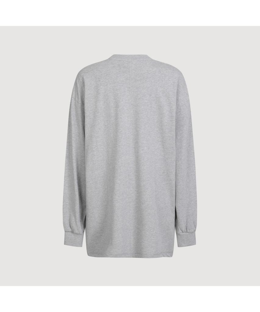 LUCKY CHOUETTE Print Point Long Length Long-Sleeved T-Shirt (Melange Gray) Lftas25190Gym