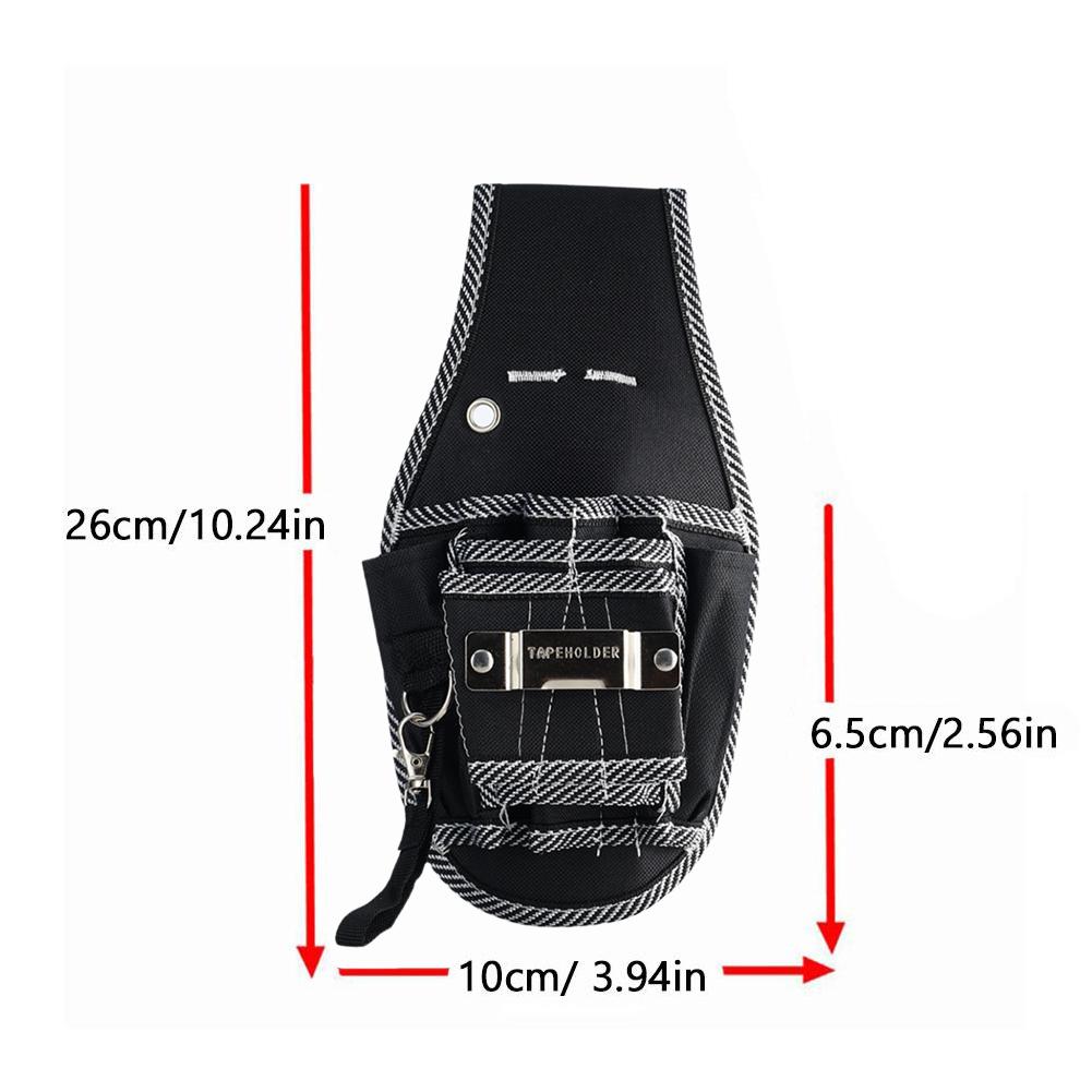 Professional Carpenter's Tool Belt Pouch, Durable Polyester with Waist-Level Storage & Drill Holder, Solves Tools Loss