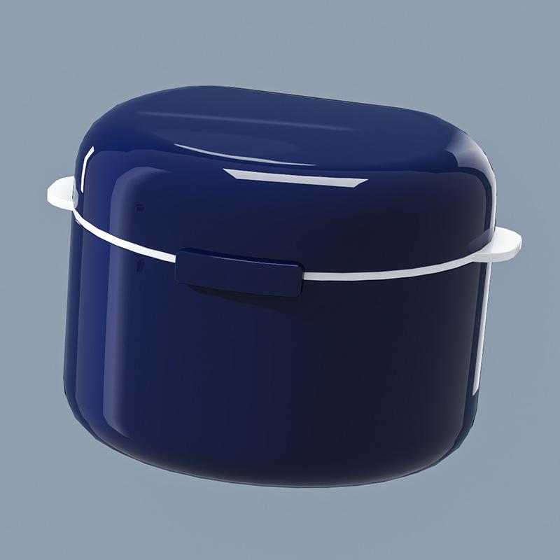 

Коробка для чистки зубных протезов для пожилых людей, Портативная коробка для погружения полных зубных протезов, Очиститель зубных протезов, Коробка для ухода, Дорожная коробка для брекетов синий