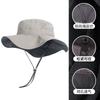 Spring and summer mountaineering cap quick-drying breathable anti-ultraviolet big eaves sunshade bucket hat men's foldable sunscreen cap