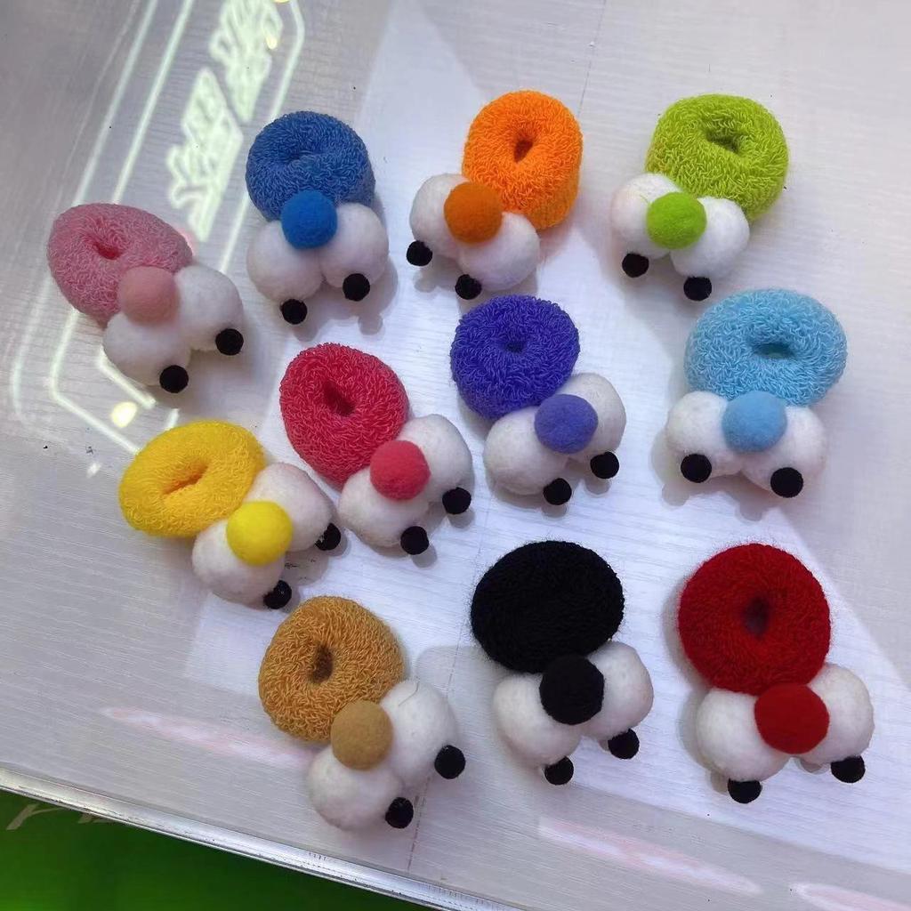 Autumn Winter Cute Big Eyes Ponytail Hair Tie - Candy Color High Elastic Hair Ring Accessory
