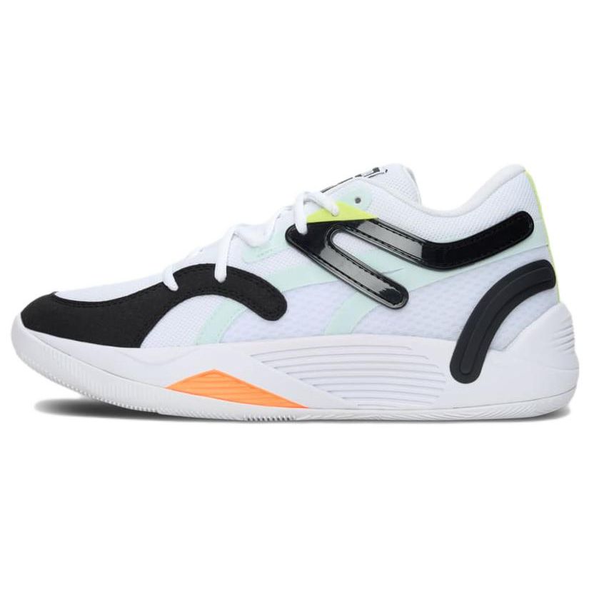 

Puma TRC Blaze Court Unisex White Black Orange Basketball Shoes 376582-06 EU 45