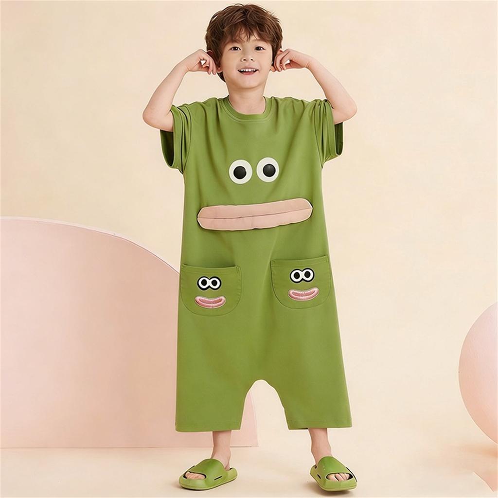 Kids Funny Footie Pajamas for Boys and Girls Novelty Sleepwear Loungewear