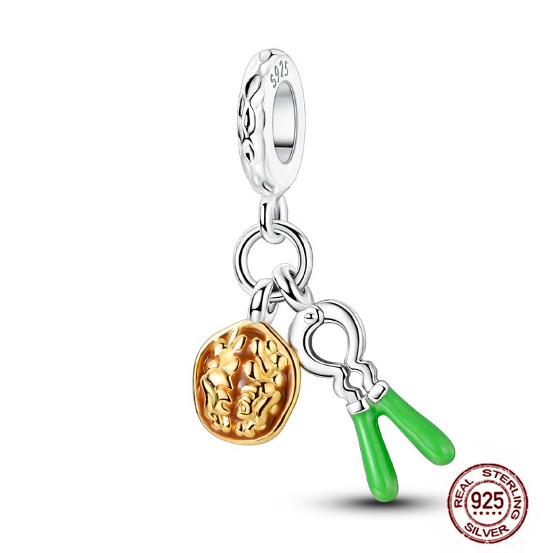 92 Styles Original Copper Green Series Cactus Avocado Clover Charms Bracelet Pendant Diy Clip Beads Women'S Jewelry