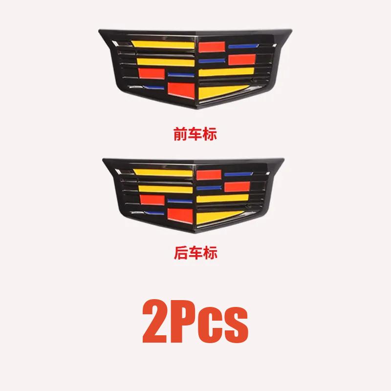 Cadillac XT6 Logo ABS 3D Car Front Grille Emblems Rear Trunk Logo Decals for Emblem Fender Badge Cover Stickers Auto Accessories