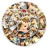 50 Cartoon Otter Animal Stickers - Waterproof, No-Cut for Suitcase, Desktop, Guitar